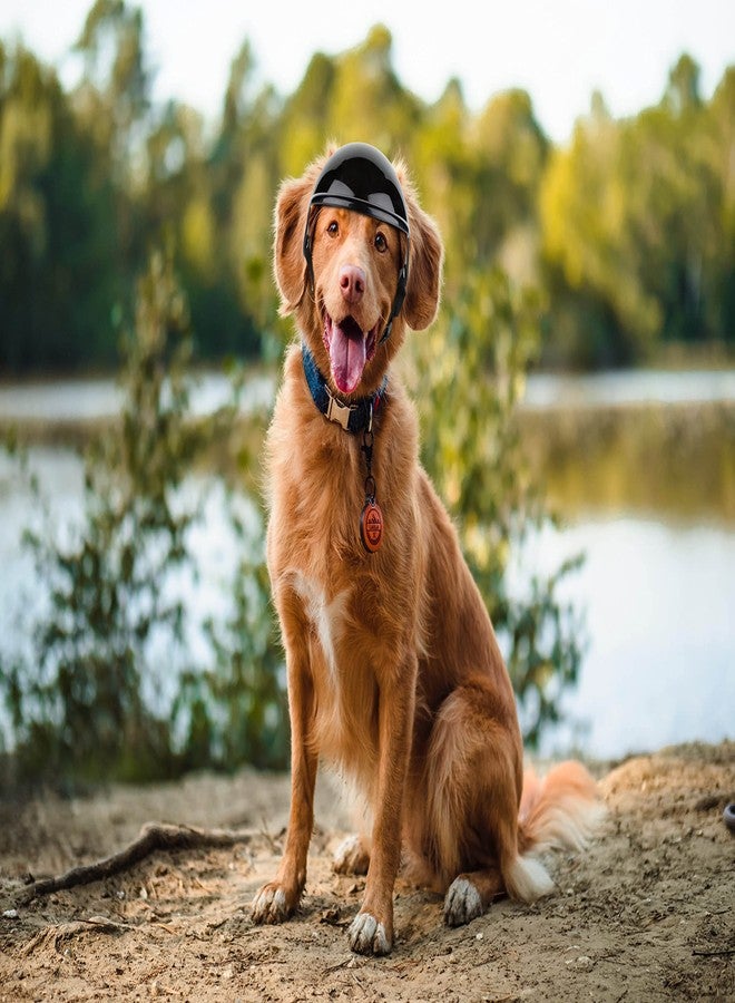 Namsan Large Dog Helmet, Dog Helmets for Large Dogs, Doggie Motorcycle Helmets with Ear Holes, Outdoor Doggy Bike Helmet for Head Protection, Adjustable, Black L - Image 5